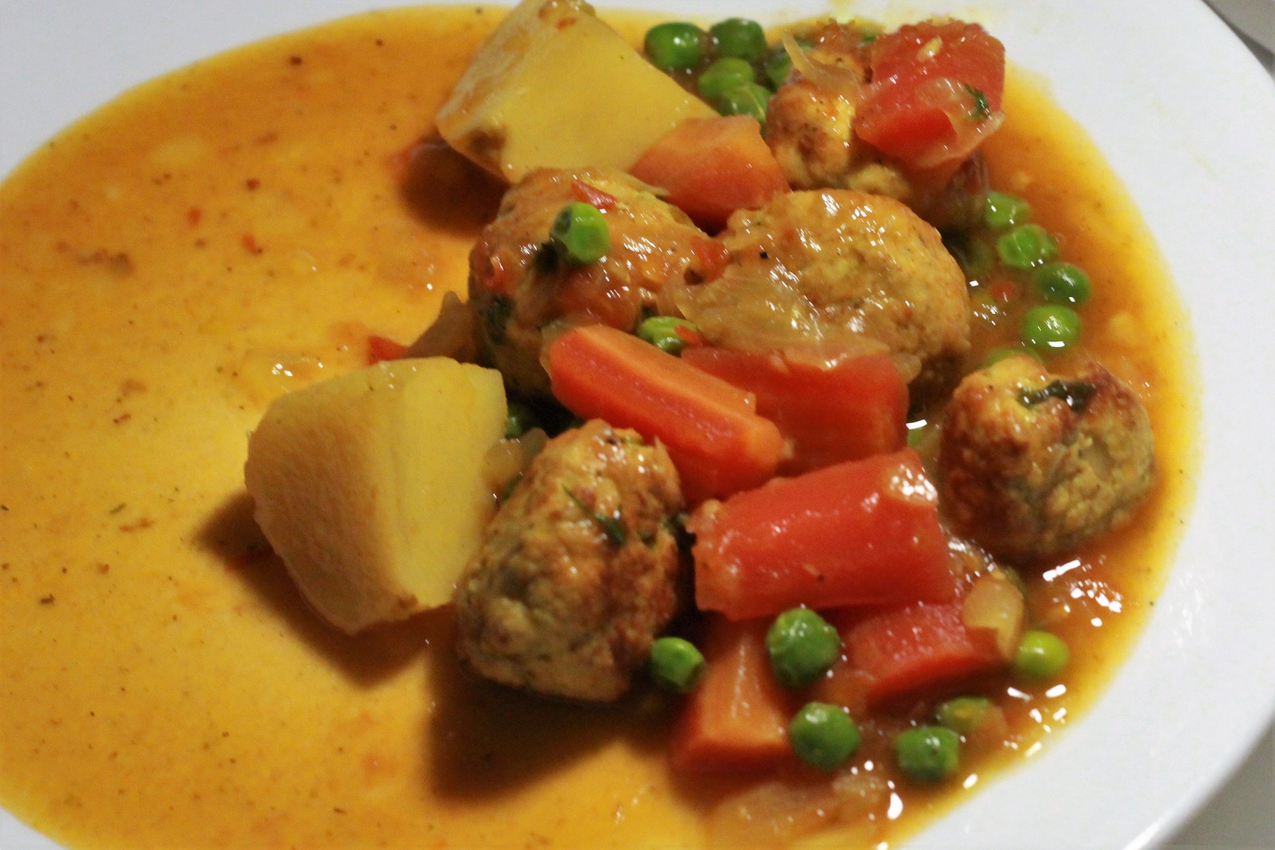 Chicken Meatballs with Vegetables | Chicken Meatball Stew Recipe