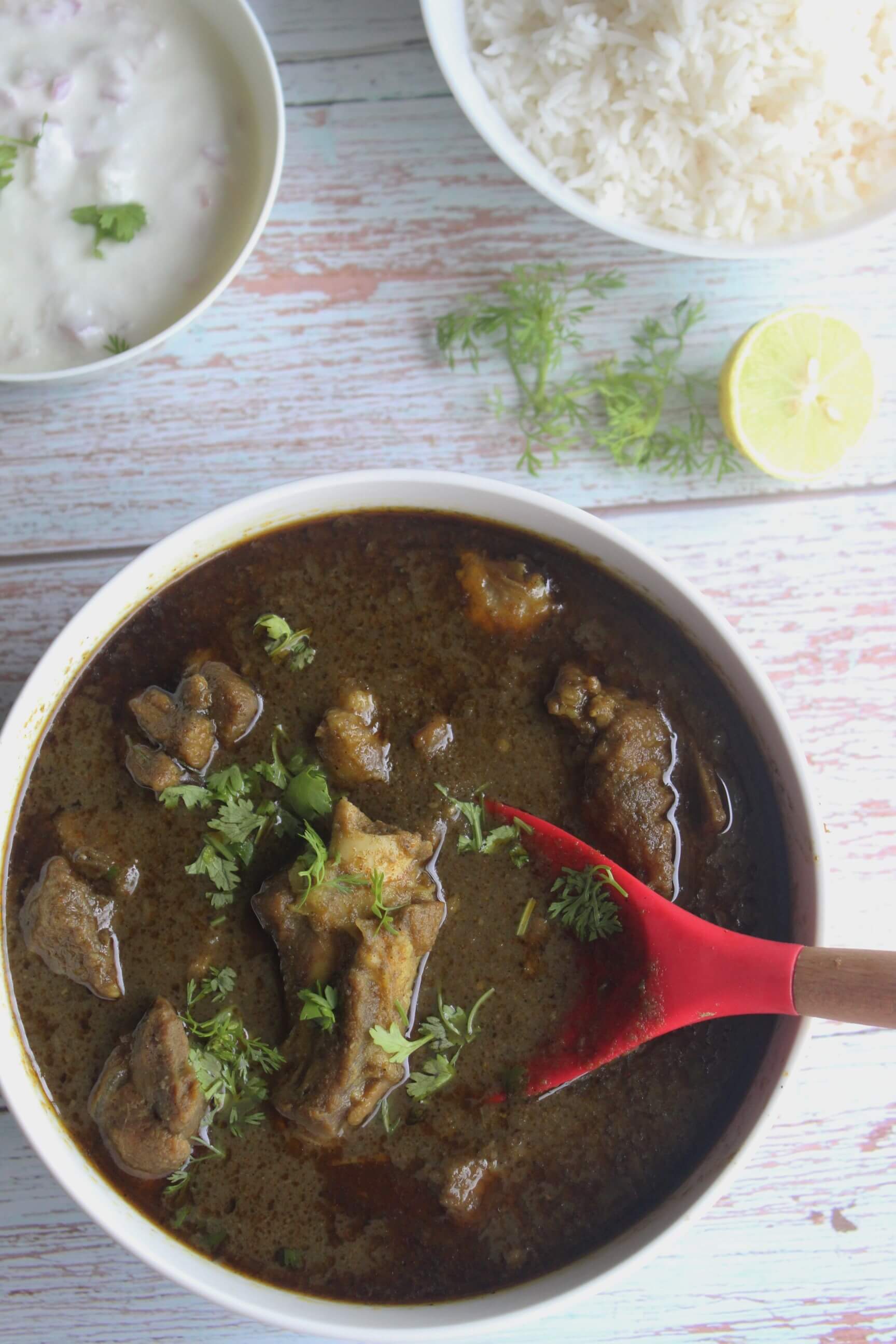 Black Mutton Curry (Lamb Curry) - Flavours Of My Kitchen